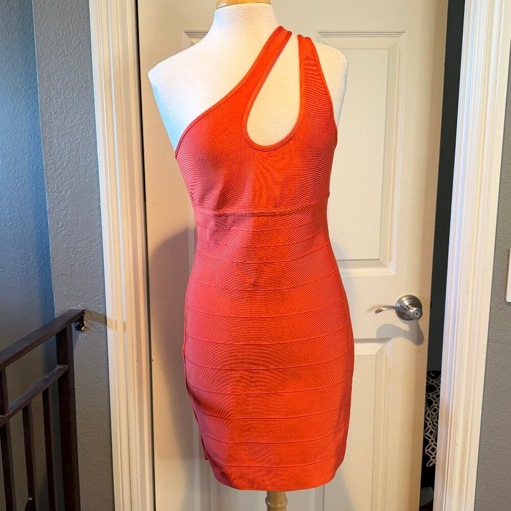 HERVE LEGER x FOREVER 21 One-Shoulder Bandgae Dress XL - Picture 2 of 10
